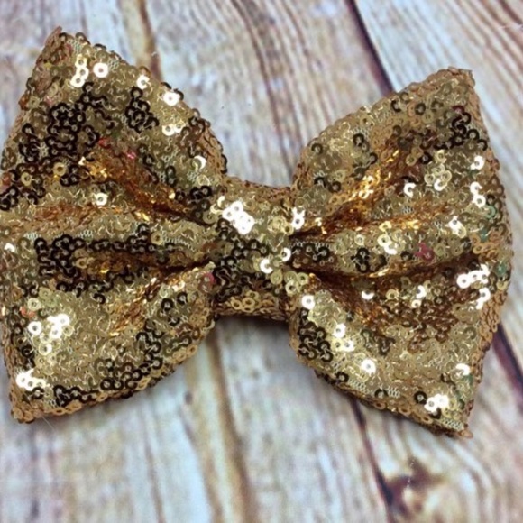 **PICK 3** BRAND NEW HANDMADE Sequin Hair Bows - Picture 7 of 8